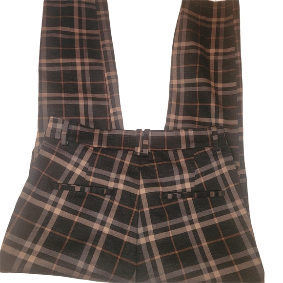 H&M Black And Brown Plaid Pants 8 - Picture 3 of 4